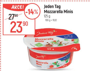 Sýr Mozzarella Minis Jeden Tag