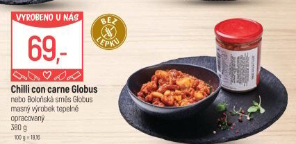 Chilli con carne ve skle Globus