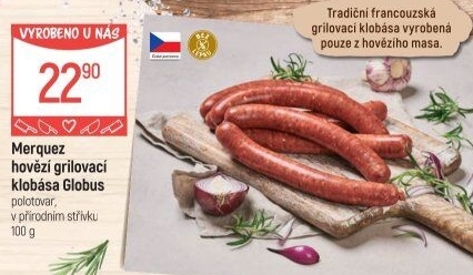 Klobása hovězí Merquez Globus