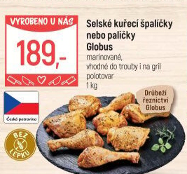Selské kuřecí stehna marinovaná Globus