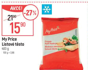 Těsto listové mražené My Price