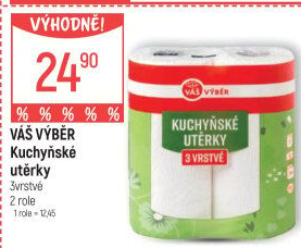 Utěrky kuchyňské 3vrstvé Váš Výběr