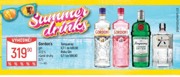 Gordon's, Tanqueray, Roku Gin