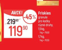 Friskies granule pro kočky různé druhy 1,5 kg/1,7 kg