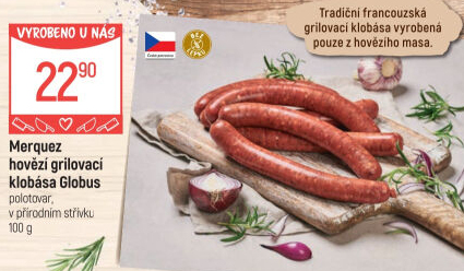 Klobása hovězí Merquez Globus