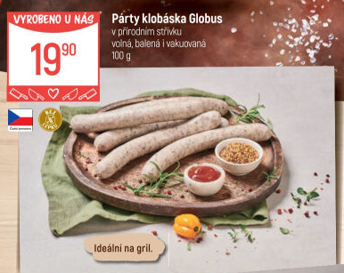 Párty klobása Globus