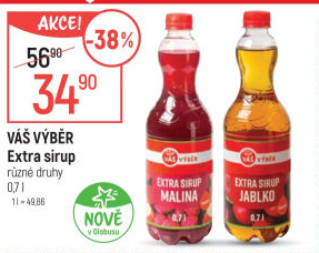 Sirup extra Váš Výběr