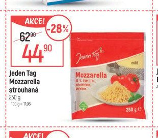 Jeden Tag mozzarella strouhaná