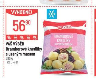 Váš výběr bramborové knedlíky s uzeným masem