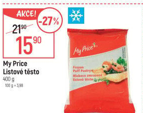 Těsto listové mražené My Price