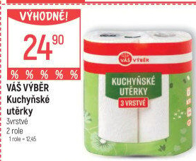 Utěrky kuchyňské 3vrstvé Váš Výběr