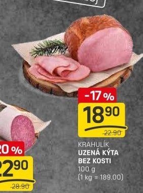 KRAHULÍK UZENÁ KÝTA BEZ KOSTI 100 g