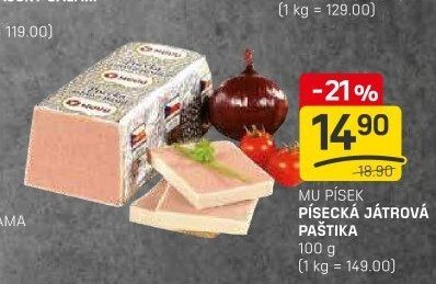 MU PÍSEK PÍSECKÁ JÁTROVÁ PAŠTIKA 100 g
