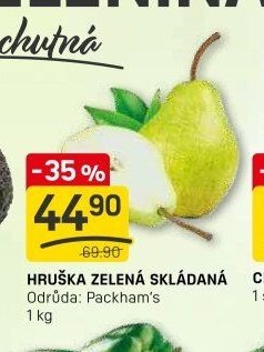 HRUŠKA ZELENÁ SKLÁDANÁ