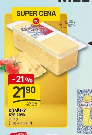 Císařský sýr 30% 100 g