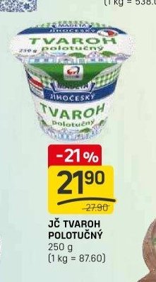 JČ Tvaroh polotučný 250 g