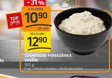 Česneková pomazánka Vavřík