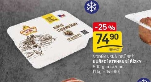 Vodňanská drůbež kuřecí stehenní řízky
