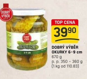 DOBRÝ VÝBĚR OKURKY