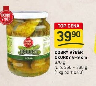 DOBRÝ VÝBĚR OKURKY