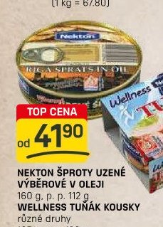 NEKTON ŠPROTY UZENÉ VÝBĚROVÉ V OLEJI