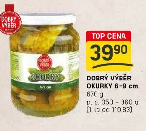 DOBRÝ VÝBĚR OKURKY 6-9 cm - FLOP TOP akcniletaky.com