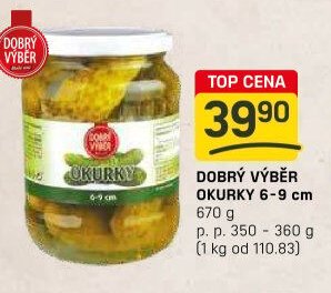 DOBRÝ VÝBĚR OKURKY