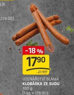 Klobása ze sudu Sláma