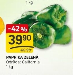 Paprika zelená