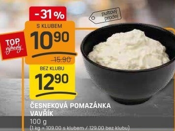 Pomazánka česneková Lahůdky Vavřík