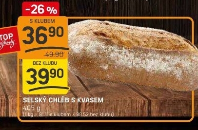 Selský kvasový bochník