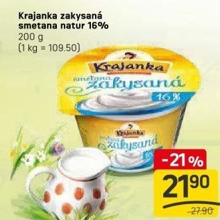 Smetana zakysaná Krajanka 16%