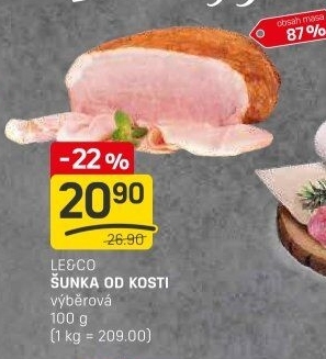 Šunka od kosti výběrová LE&