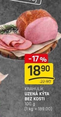Uzená kýta bez kosti Krahulík