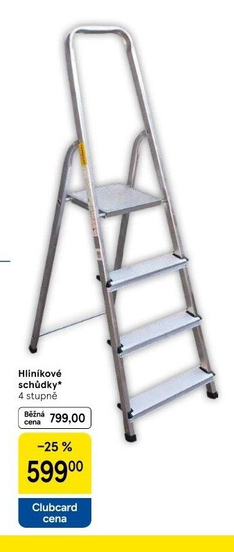 Hliníkové schůdky, 4 stupně