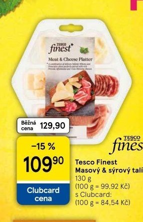 Tesco Finest Masový & sýrový talíř