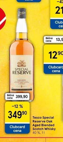 Tesco Special Reserve Oak Aged Blended Scotch Whisky