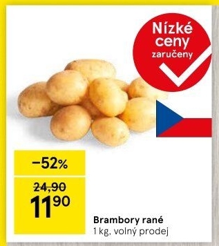 Brambory konzumní rané