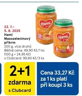 Příkrm masozeleninový Hami