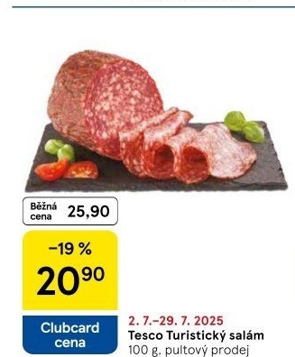 Salám turistický Tesco