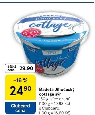 Sýr Cottage Jihočeský Madeta