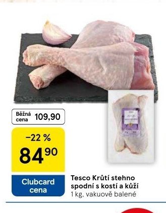 Tesco Krůtí stehno spodní s kostí a kůží