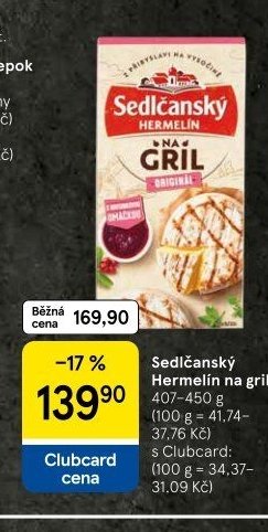 Sedlčanský Hermelín na gril