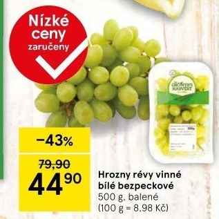 Hrozny bílé bezsemenné The Grower'