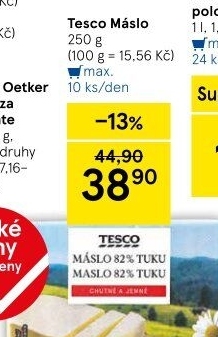 Máslo Tesco