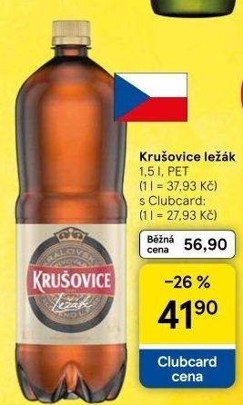 Pivo světlý ležák Královský 12° Krušovice