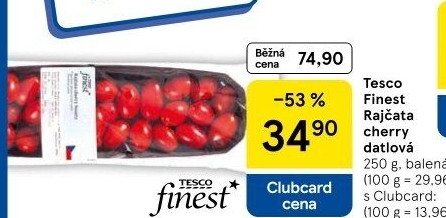 Rajčata cherry Tesco Finest