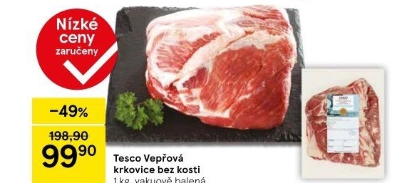Vepřová krkovice bez kosti Tesco