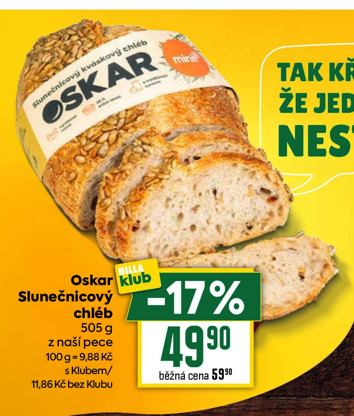 Slunečnicový kváskový chléb Oskar