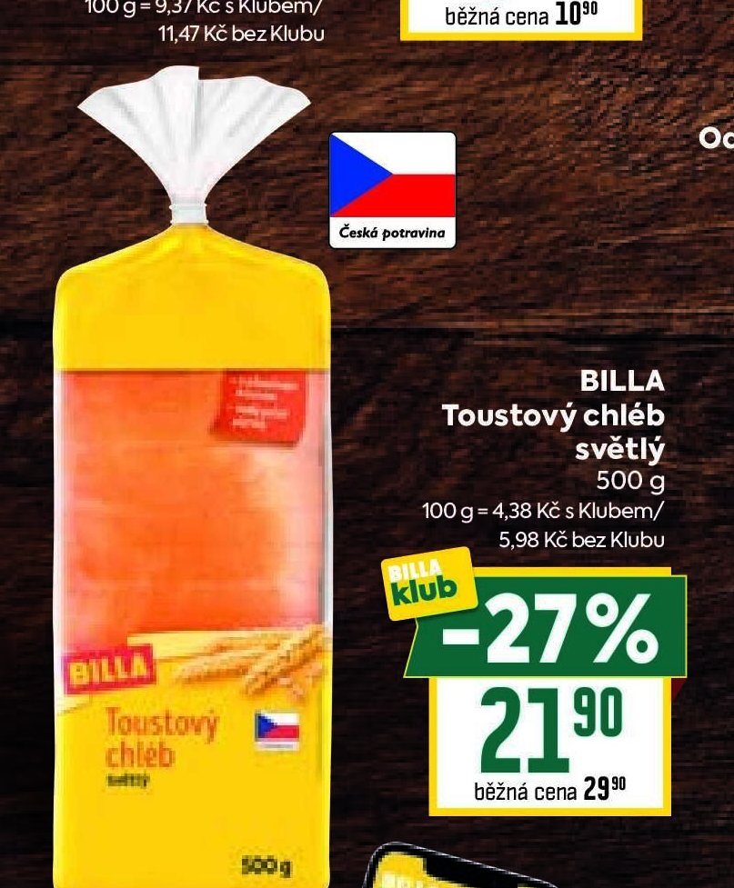 BILLA Toustový chléb světlý